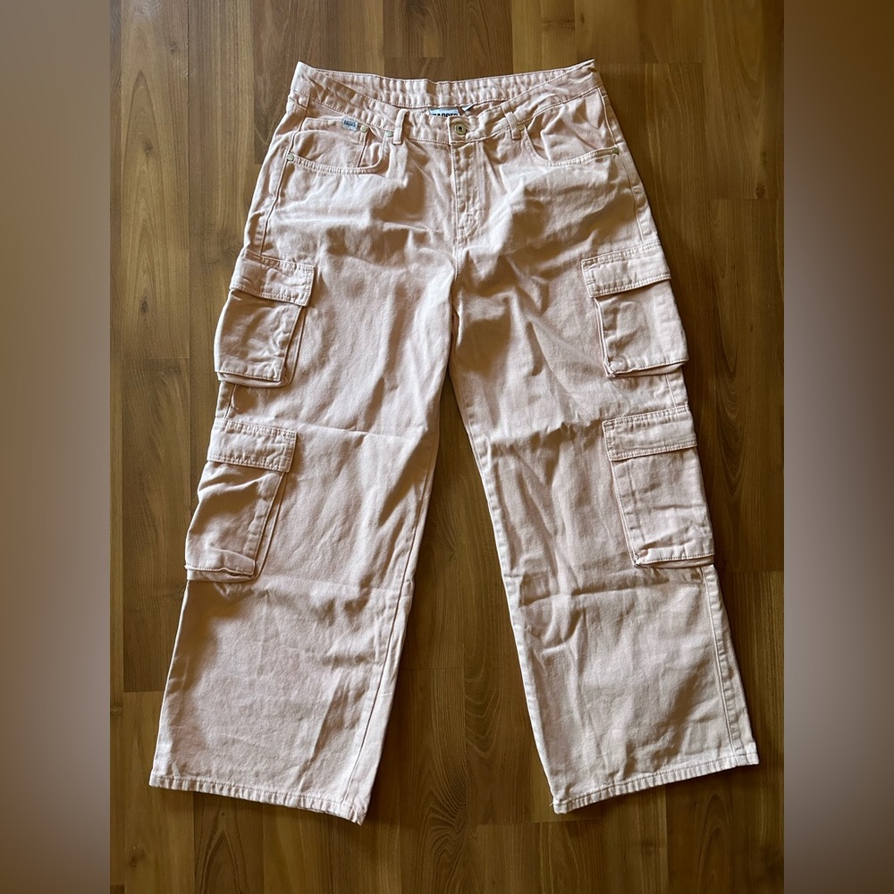 NWT Ragged muted pink jeans size 34 Made in Turkey 💯 cotton - Picture 2 of 8